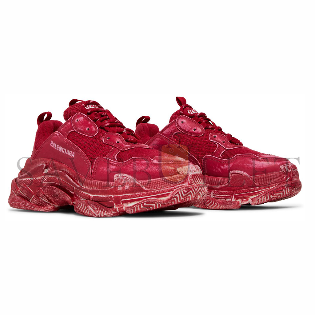 BALENCIAGA WMNS TRIPLE S SNEAKER DARK RED 524039W3CN36000