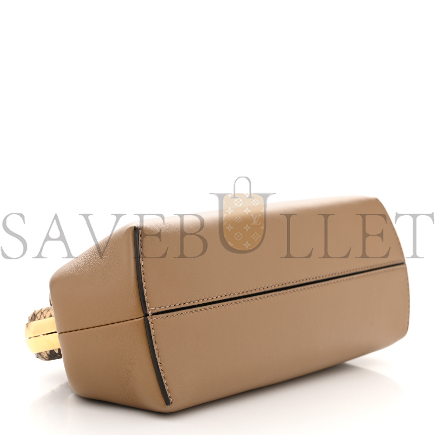 FENDI SHINY NAPPA SNAKESKIN SMALL FENDI FIRST SAND MAKE UP (26*18*9.5cm)