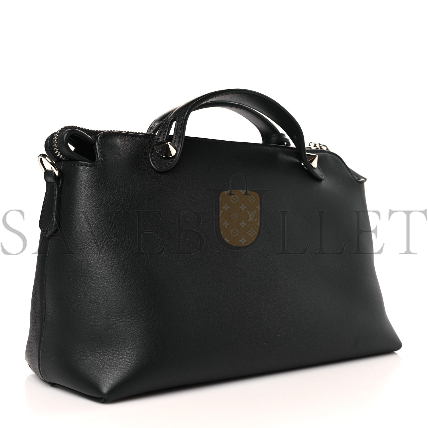 FENDI VITELLO DOLCE MEDIUM BY THE WAY BOSTON BAG BLACK (28*18*12cm)