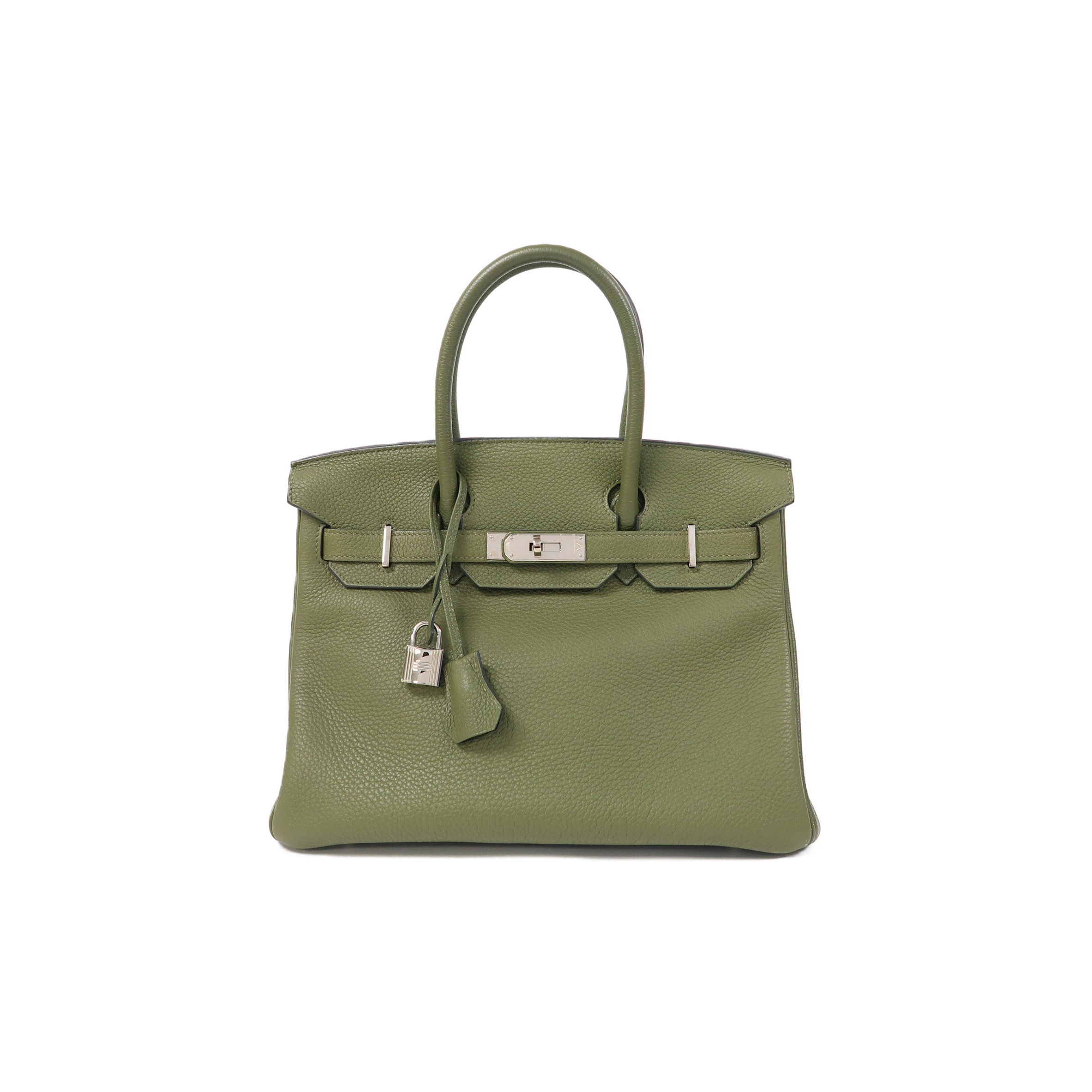 HERMÈS MASTER BIRKIN 25 TOGO SAGE GREEN GOLD BUCKLE BAG 2161300193552 (25*20*13cm)