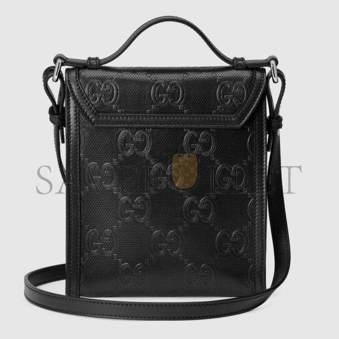 GUCCI GG EMBOSSED MESSENGER BAG 625782 （20.5*18*4cm）