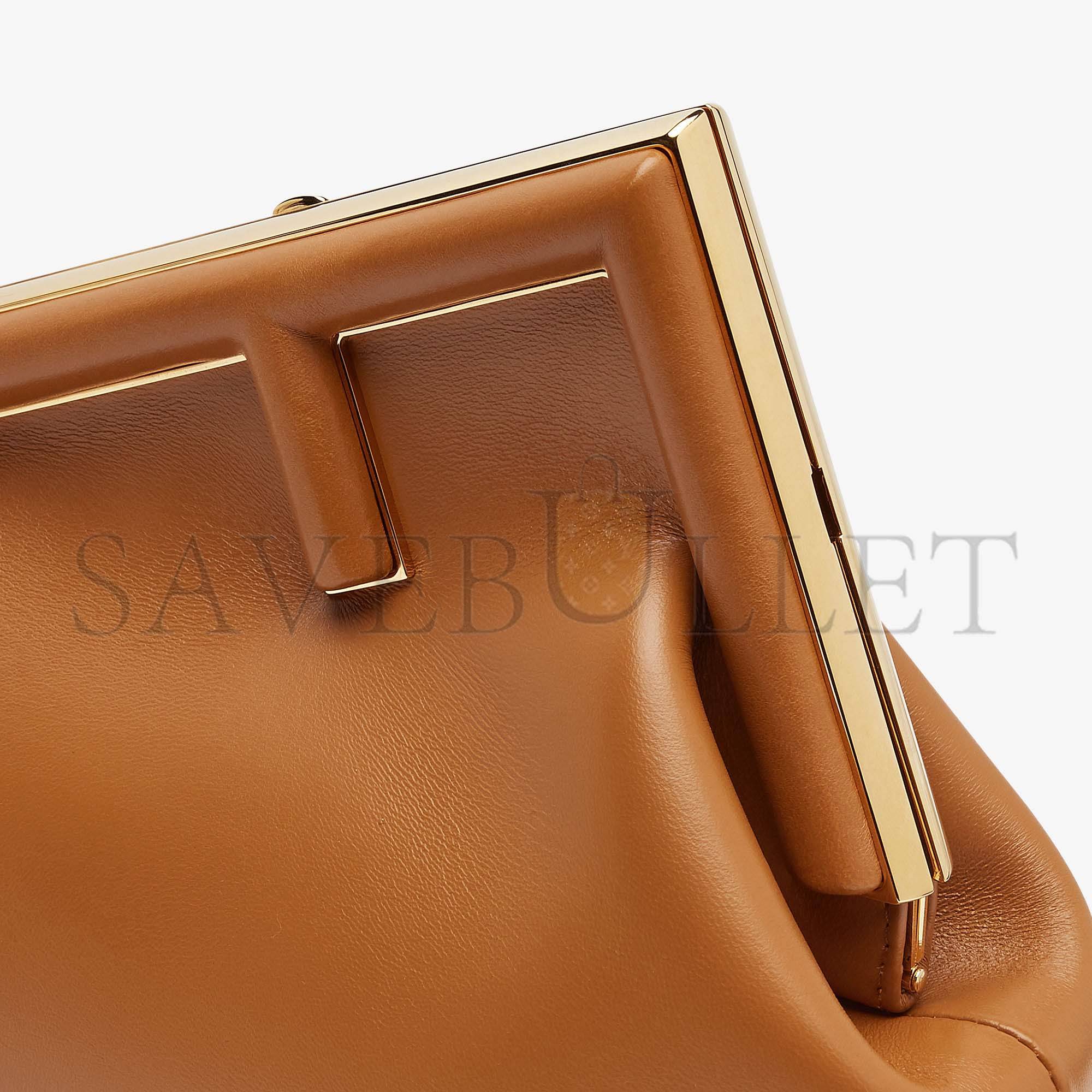 FENDI FIRST SMALL - BROWN LEATHER BAG 8BP129ABVEF0NYJ (26*18*9.5cm)