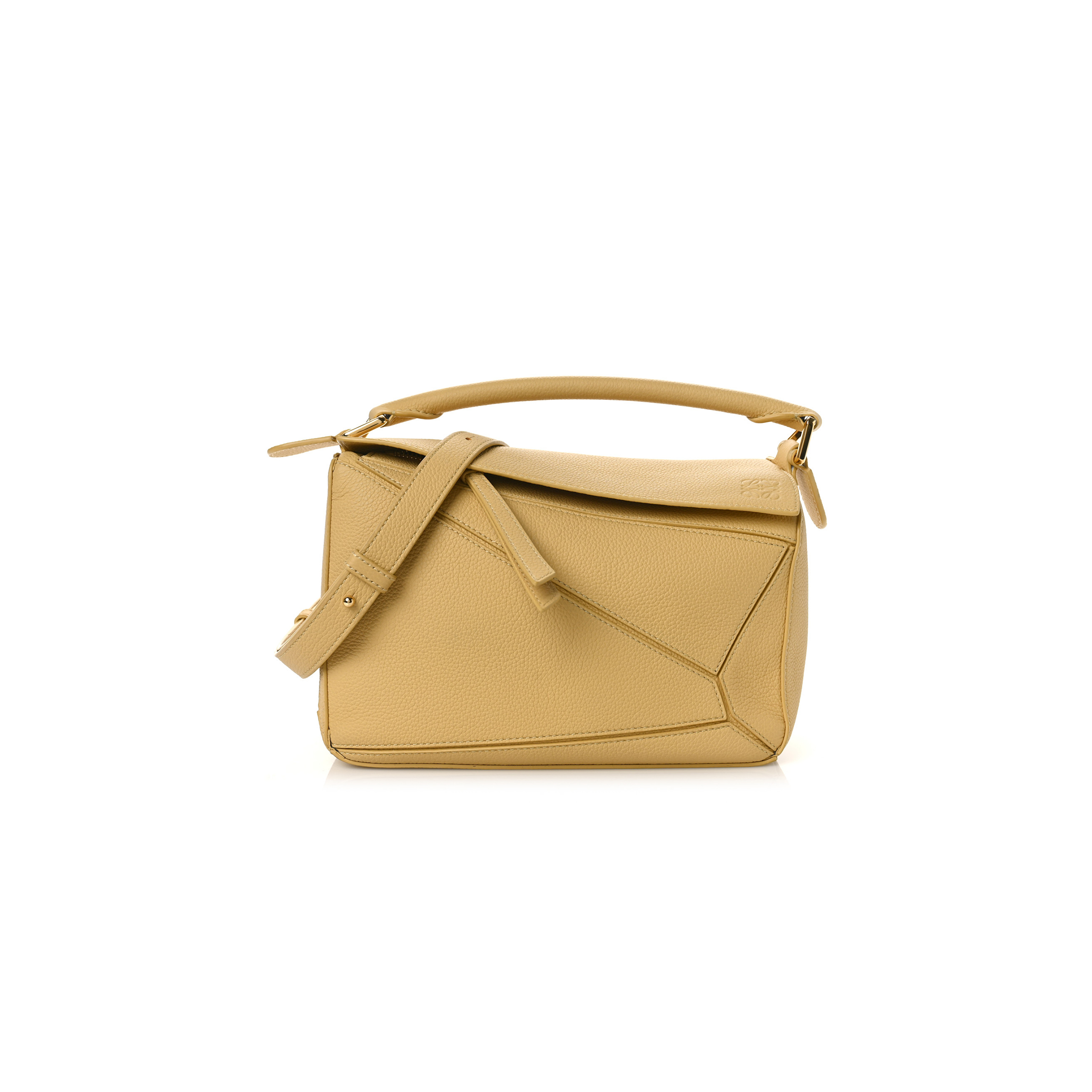 LOEWE CALFSKIN SMALL PUZZLE BAG DARK BUTTER (24*16.5*10.5cm)