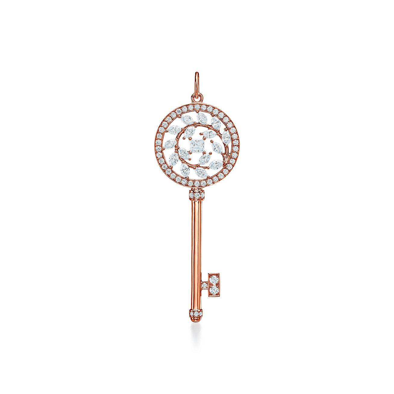 TIFFANY KEYS TIFFANY VICTORIA® DIAMOND VINE KEY IN 18K ROSE GOLD