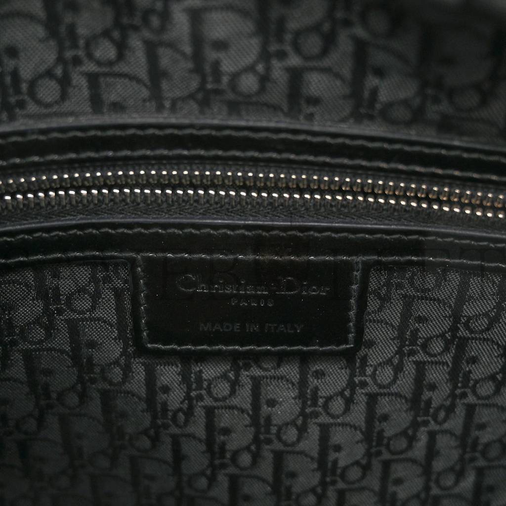 DIOR PATENT CANNAGE LARGE LADY DIOR BLACK (32*25*12.1cm)