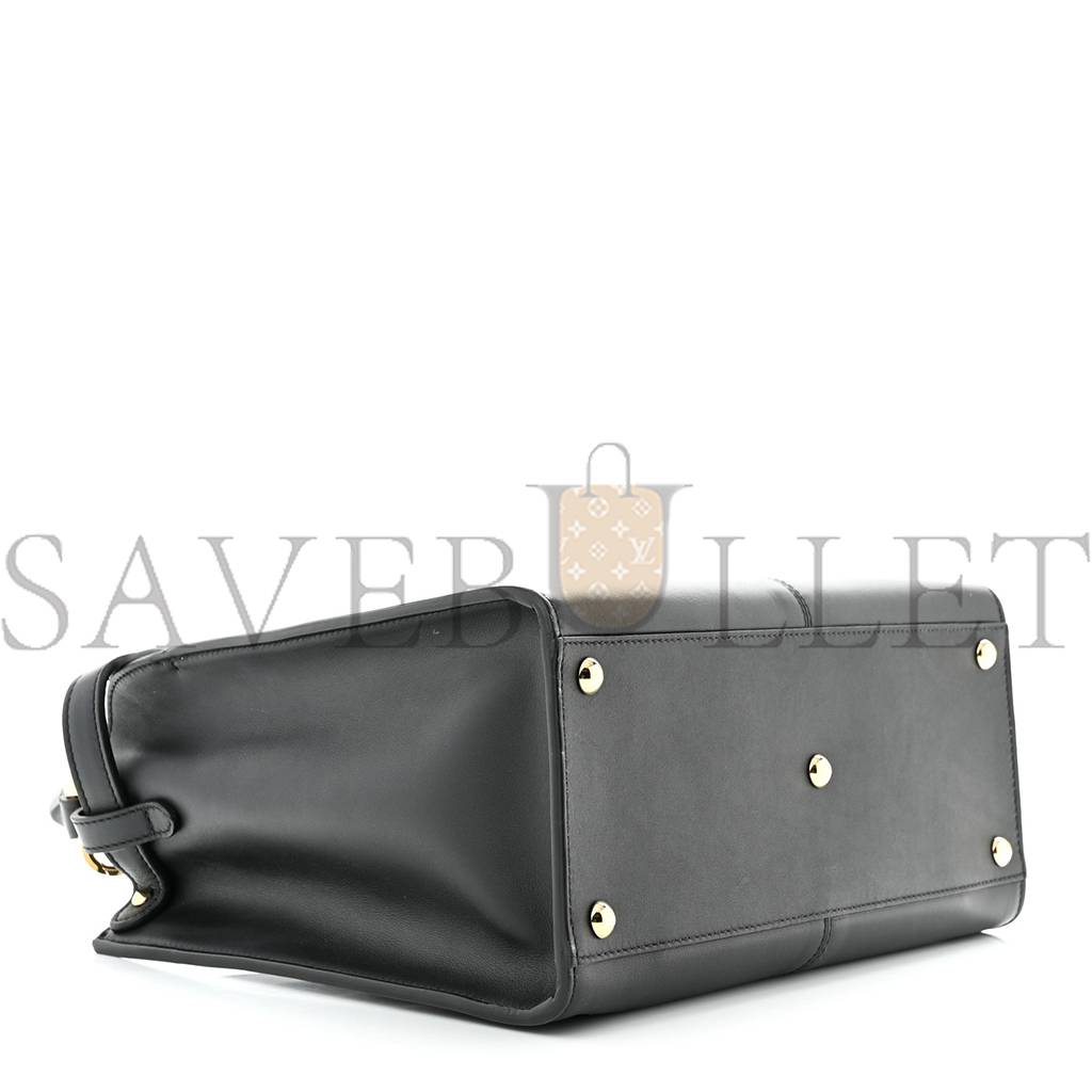 FENDI VITELLO SETA GLAZED FABRIC FF 1974 MEDIUM PEEKABOO X-LITE BLACK (29*25*14cm)